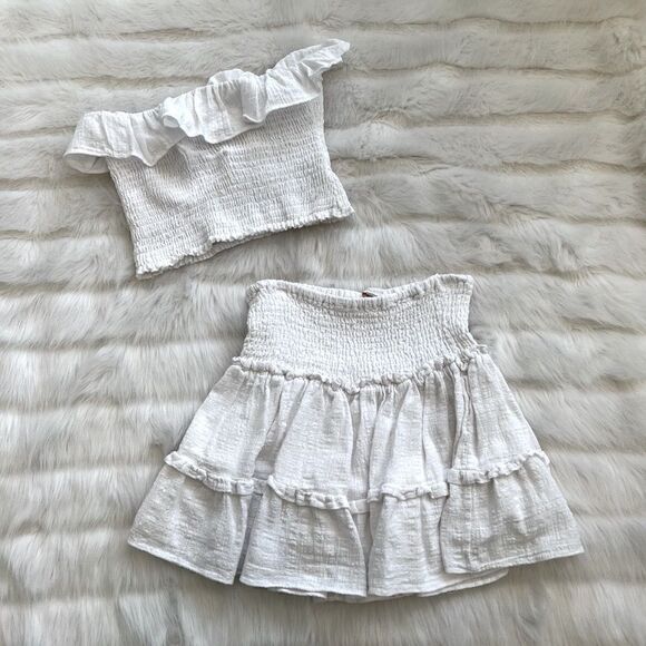 Olivaceous Cotton Tiered Mini Skirt Set (M) - Picture 6 of 13